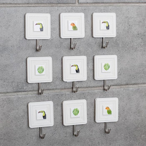 Набор крючков 9шт Галерея тропики на липучке пластик 000000000001211452