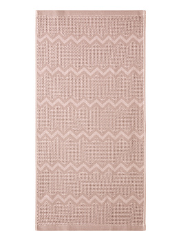 Полотенце кухонное 35x70см DE'NASTIA вафля зиг-заг розовый хлопок 100% 000000000001213578