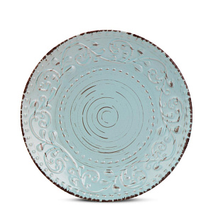 Набор столовой посуды 16 предметов LUCKY ажур бирюза керамика 000000000001221938