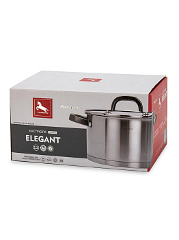 Кастрюля 2,3л PIONEER ELEGANT с крышкой нержавеющая сталь 000000000001224597