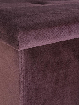 Пуфик складной 38х38х38см куб брусничный велюр 000000000001226414