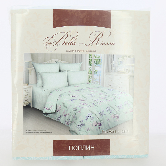 Комплект постельного белья 1,5-спальный BELLA ROSSA рис9212/9213 поплин хлопок 100% 000000000001207229