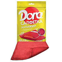 Салфетка Антижир 17х15см Dora трехслойная микрофибра, поролон, артикул 2001-009 000000000001203025