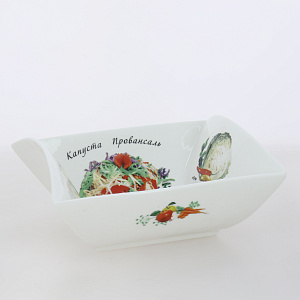 Салатник 19,5х16х8,2см LARANGE Капуста провансаль фарфор 000000000001083845