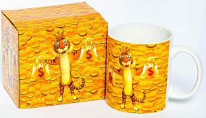 Кружка 350мл OLAFF ЗОЛОТОЙ ТИГР подарочная упаковка фарфор 000000000001209260