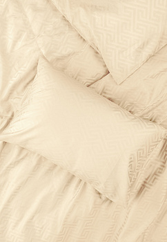 Пододеяльник 200х220см DE'NASTIA JQ меандр молочный сатин хлопок-100% 000000000001215629