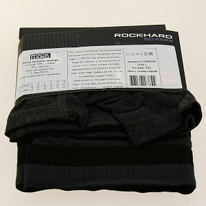 Трусы муж. Rockhard BOXERS 2XL темно-серый 95%хл 5%эл G000160 (2XL) 000000000001195837