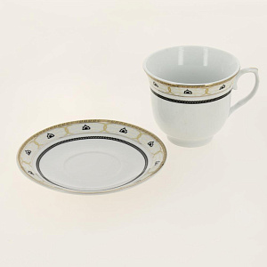 Набор чайный фарфор 12шт (6 чашек 220мл + 6 блюдец) металлический стенд подарочная упаковка Аврора Дана Guterwahl 113-19011 000000000001200581