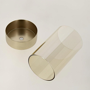 Подсвечник декоративный "ART Deco" 15см металл/стекло золото R011282 000000000001200402