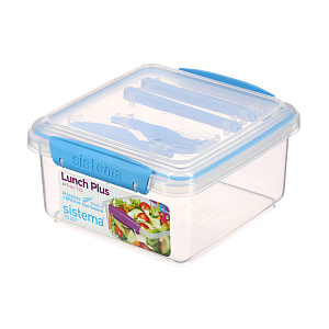 Ланчбокс с приборами To-Go Sistema, 1.2л 000000000001143680