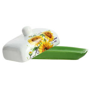 Масленка Подсолнухи, 17.9x13.2x8 см 000000000001152610