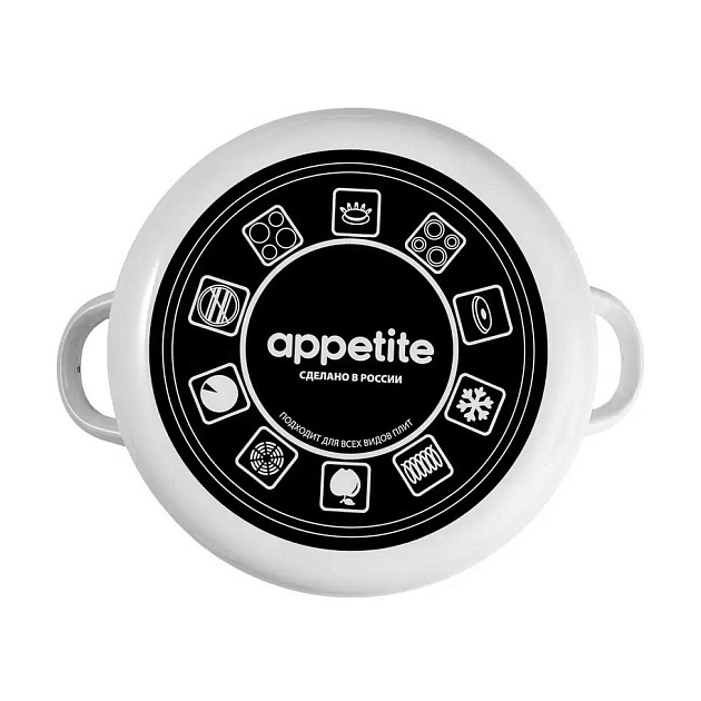 Кастрюля 4л APPETITE FLORA-2 цилиндрическая эмаль 000000000001224945