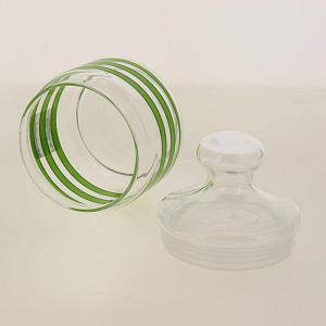 Банка стеклянная с зеленой спиралью 0,5л с крышкой SPRIAL GREEN Q0402 000000000001198042