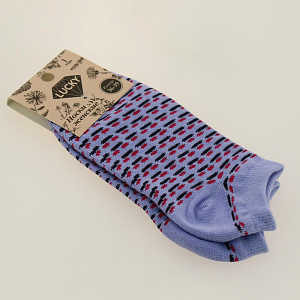 Носки женские укороченные серый, голубой р.36-39 LUCKY J000027 000000000001184372