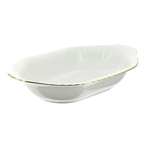 Глубокое овальное блюдо Золотая отводка Porcelaine Czech Gold Hands, 33 см 000000000001136228