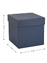 Коробка подарочная 11х11х11смРУТАУПАК  тиснение ЛЕН куб синий Коробка подарочная 11х11х11смРУТАУПАК  тиснение ЛЕН куб синий 000000000001226855