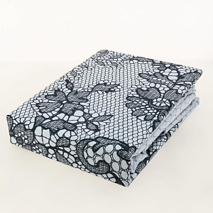 Комплект постельного белья 1,5сп Павлина Ажур Гипюр бязь вид 2 серый 125гр/м2 100% хлопок 000000000001203565