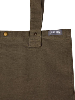 Сумка 38х44х22 DE'NASTIA Sea Salt Washed хаки хлопок 000000000001225548