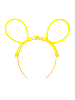 Светящийся ободок Желтый ободок с ушками, с химическим источником света (полипропилен, стеклянная капсула с люмисцентной жидкостью) 000000000001191270