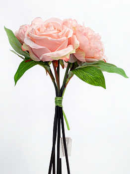 Цветок искусственный "Композиция" 5 бутонов 39см R010772 000000000001196725