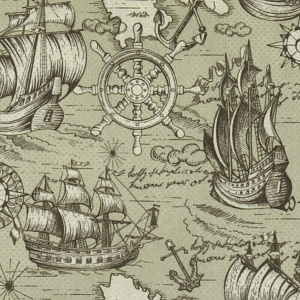 Коробка для хранения 30x30x30см РУТАУПАК МОРСКАЯ ИСТОРИЯ без крышки ручки ткань 000000000001211965