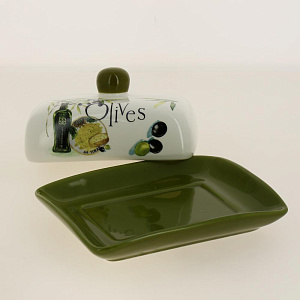 Масленка 17,9x13,2x8см Оливки Доломит M56062 000000000001195597