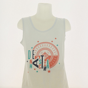 Майка для девочки DE'NASTIA трикотаж 122 (6-7лет) белый 100%Хлопок I000017 000000000001178161