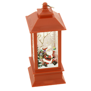 Фигура светодиодная 13х5,5х5,5см Фонарь красный Дед мороз капля росы ботарейки 3хLR44 теплый белый 000000000001208797