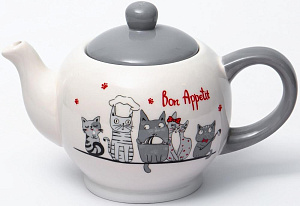 Чайник 950мл ELRINGTON КОТЫ-ПОВАРЯТА подарочная упаковка керамика 000000000001211195