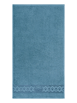 Полотенце 50х90см DE'NASTIA ТАЛИСМАН 1 синий хлопок-100% 000000000001215349