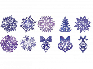 Набор для вырезания бумажных украшений Сказочные узоры (10 цветных бумажных заготовок), на каждом листе нанесён контур для вырезания 000000000001191233