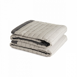 Наволочки декоративные 50x70см 2шт DE'NASTIA Structure строчка серый полиэстер 000000000001224732