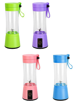 Блендер портативный 8,5х8,5х22см 380мл 5В 1А 3,7Вт 600mah USB штекер микс 000000000001228468