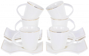 Набор кофейный фарфор 12шт 6 чашек 90мл+6блюдец подарочная упаковка Грация Джатаки BALSFORD  101-01035 000000000001195504
