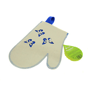 Рукавица Бабочки Банные штучки, синий, войлок 000000000001135649