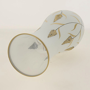 Ваза стеклянная кувшин высотой 26 см, Роспись по молочной тонировке.8268/260/rz022.1 000000000001191048