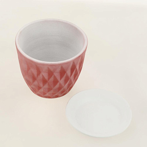 Горшок для цветов декоративный керамический Ромб красно-белый №2 3л ГК 18 000000000001200885