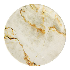 Тарелка обеденная 26см LUCKY Мрамор белый/бежевый керамика 000000000001220253