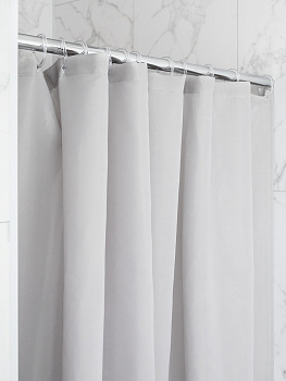 Шторка для ванной 200x180см DE'NASTIA водоотталкивающая пропитка серый полиэстер 000000000001214399