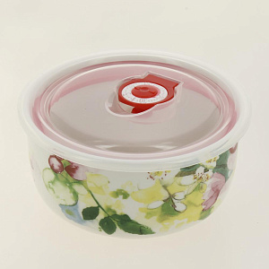 Набор салатников 2шт 280мл/540мл BALSFORD Весна пластиковая крышка подарочная упаковка фарфор 000000000001205659