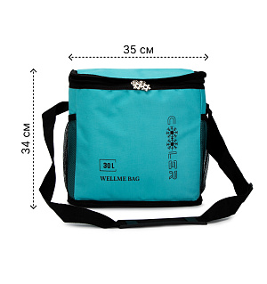 Термосумка 35х25х34см 30л COOLER blue полиэстер 000000000001221477