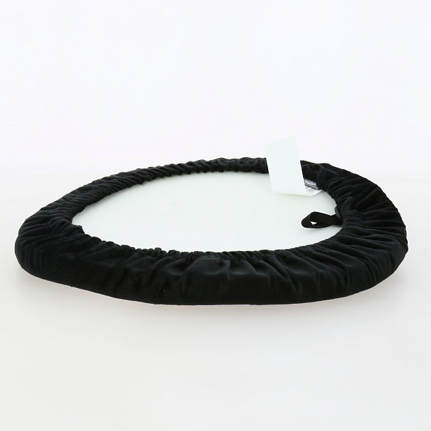 Подушка на стул 31,5см DE'NASTIA круглая бархатная чёрный полиэстер 000000000001208956