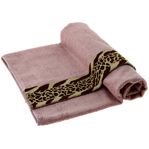 Полотенце DE'NASTIA Сафари 70х130см розовый 70%Бамбук/30%Хлопок T000009 000000000001104369