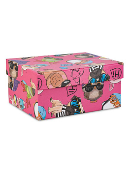 Коробка подарочная 19х15х9см РУТАУПАК КАПИБАРА прямоугольник розовый 000000000001226849