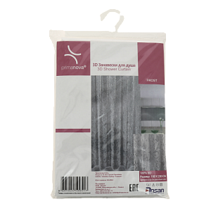 Штора для ванной 180х200см PRIMANOVA FROST 3D PVC ПОЛИЭСТЕР DR-50051 000000000001204214
