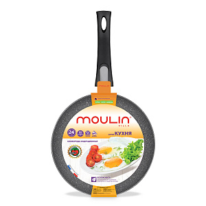 Сковорода 24см MOULIN VILLA Кухня глубокая съемная ручка индукция алюминий 000000000001176519