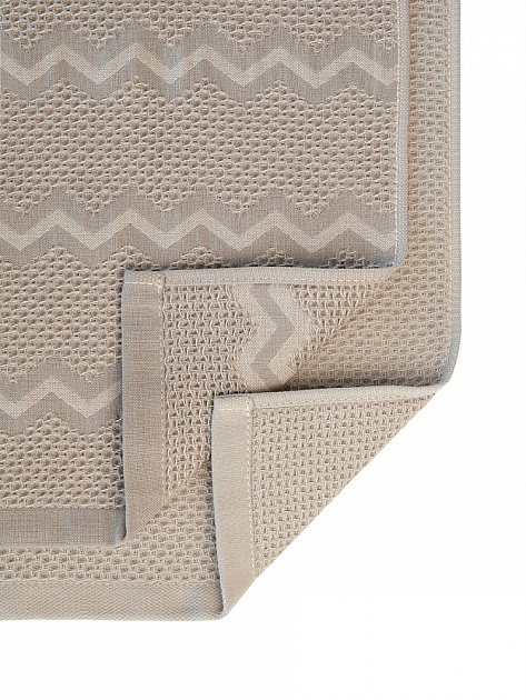 Набор полотенец кухонных 35x70см 2шт DE'NASTIA 270гр вафля зиг-заг/однотон бежевый хлопок 000000000001228565