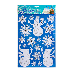 Наклейки новогодние на стекло 50х30см QLPG - 187 000000000001220338