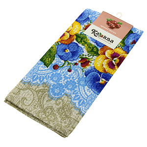 Полотенце кухонное Анютины глазки, 70х50 см 000000000001159656