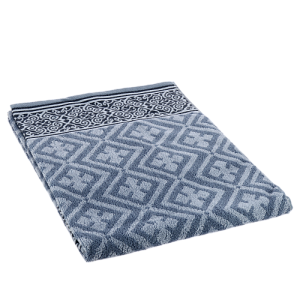 Полотенце махровое пестротканое 70x140см Privilea, жаккардовый бордюр, Хлопок 100%,плотность 400г/м2, голубой, 19С9 Сиера 000000000001199783